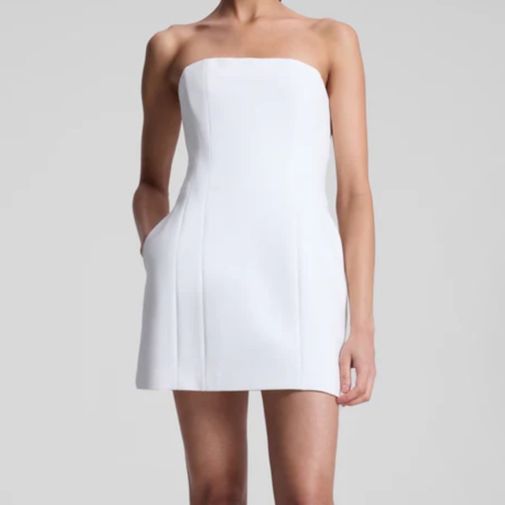 A.L.C. White Strapless Elsie Mini Dress